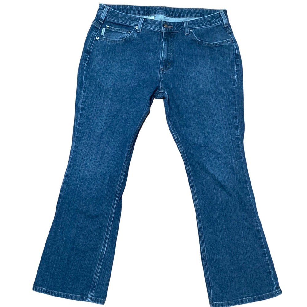 Carhartt WB014 VTB Traditional Fit Blue Denim Jeans Womens 14x30 Medium Wash